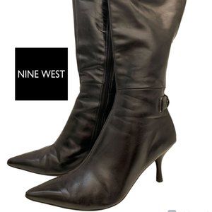 Women's Nine West Tall Leather Heeled Boots